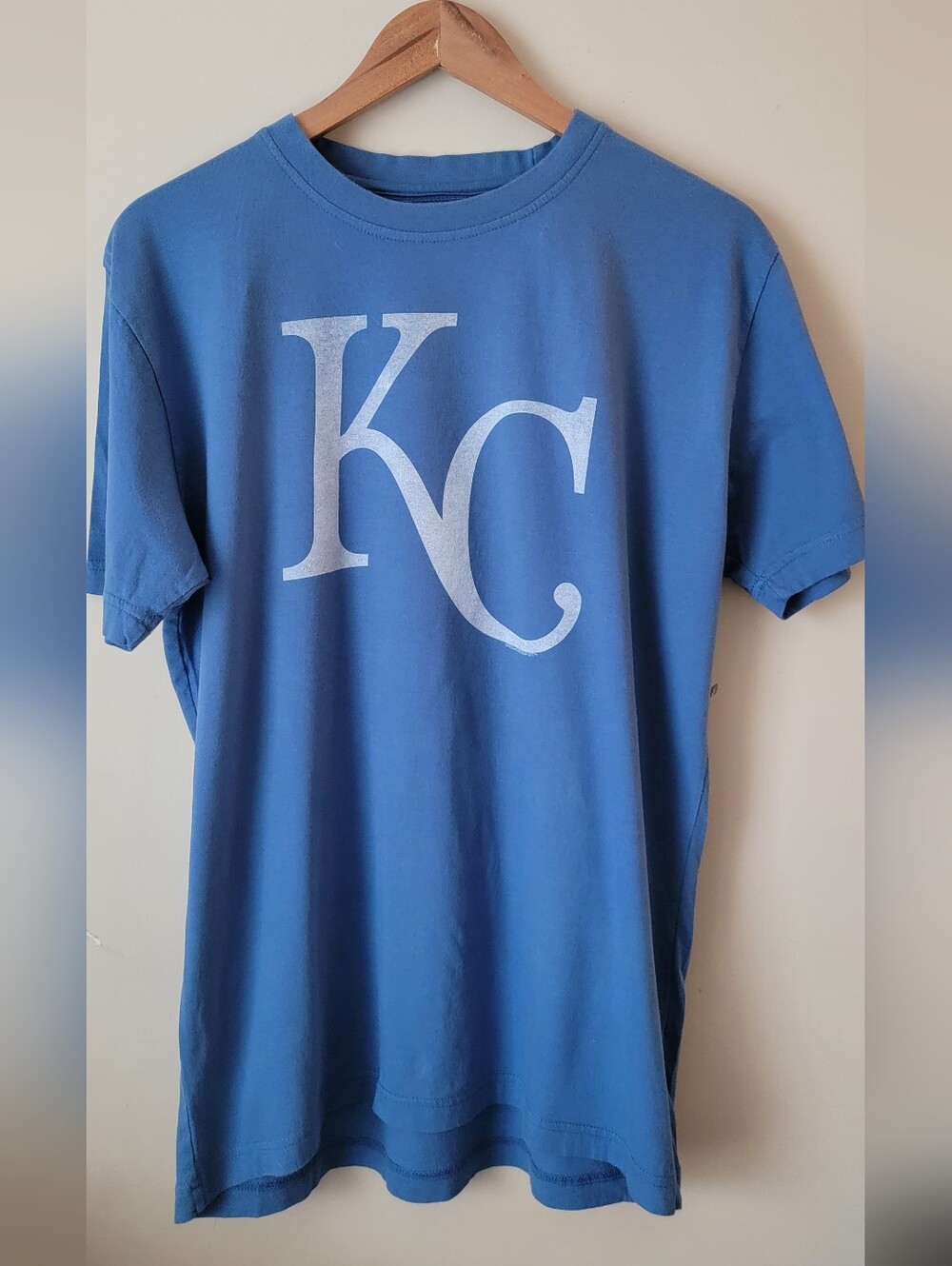 Red Jacket KC Logo Short Sleeve Tee in Blue and White